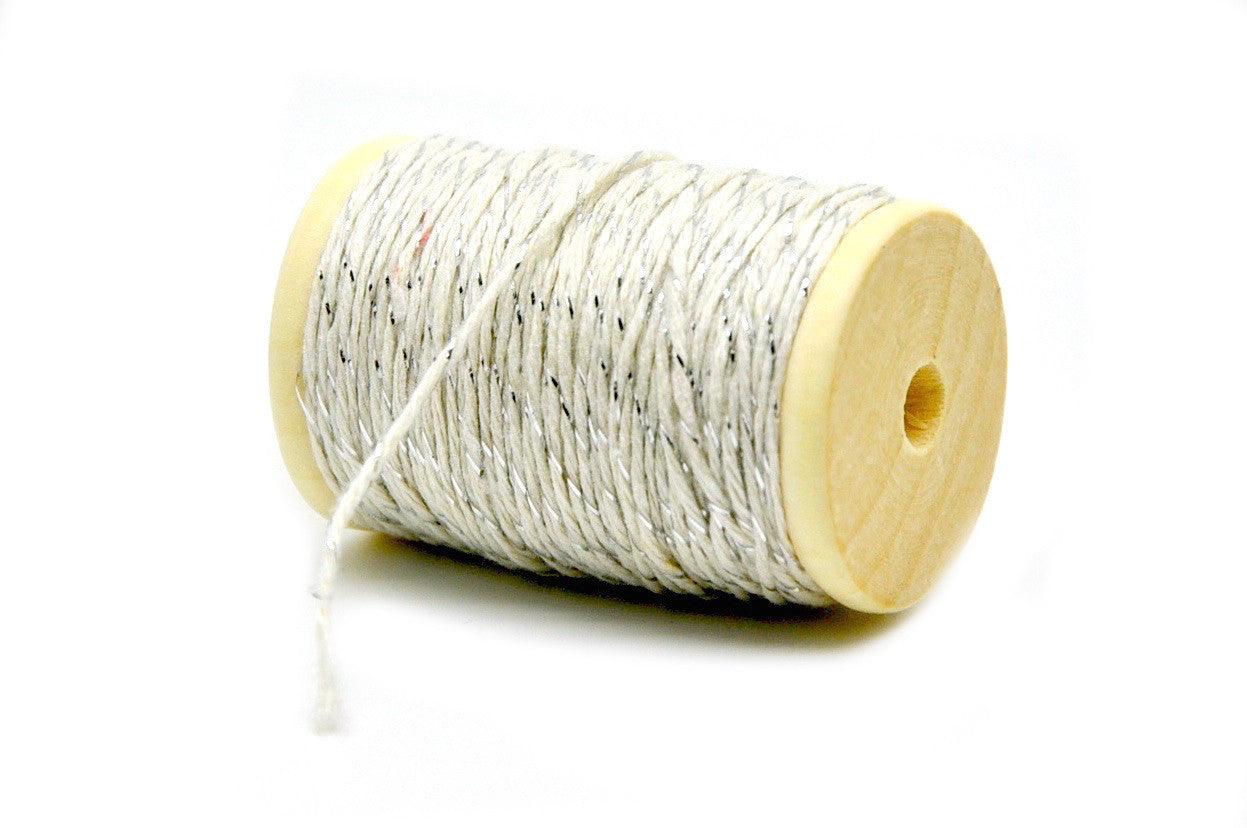 Silver/White Baker's Twine - Backtozero B20 - baker twine, Silver, twine