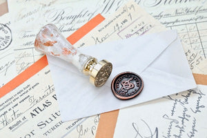 Snake Latin Motto Wax Seal Stamp | S - Backtozero B20 - antique, latin, latin motto, Message, motivation, Retro, Signature, signaturehandle