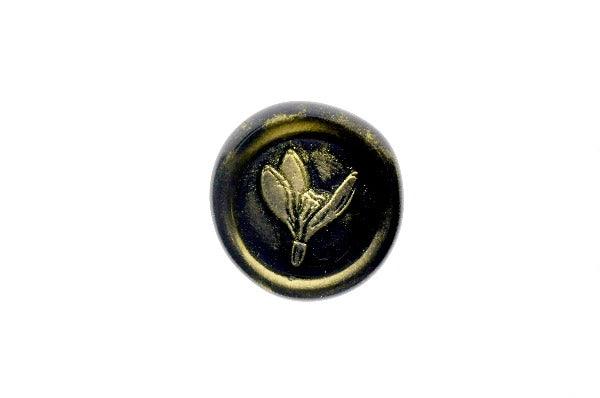 Mini Snowdrop Flower Wax Seal Stamp - Backtozero B20 - black, blossom, botanic, Botanical, floral, flower, gold, gold dust, gold powder, mini, Nature, newarrivals, snowdrop, spring