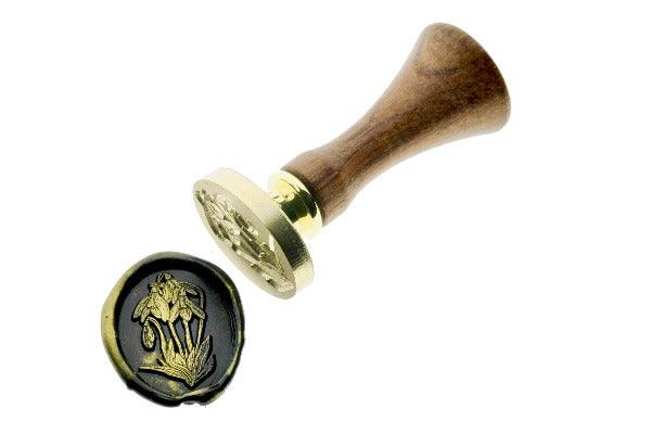 Snowdrop Flower Wax Seal Stamp - Backtozero B20 - black, botanic, Botanical, bunny, gold, gold dust, gold powder, hare, Nature, newarrivals, oval, rabbit, Signature, signaturehandle, snowdrop, spring