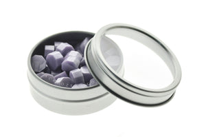 Soft Lilac Octagon Sealing Wax Beads - Backtozero B20 - light purple, octagon bead, pastel, sealing wax, tin, Wax Beads