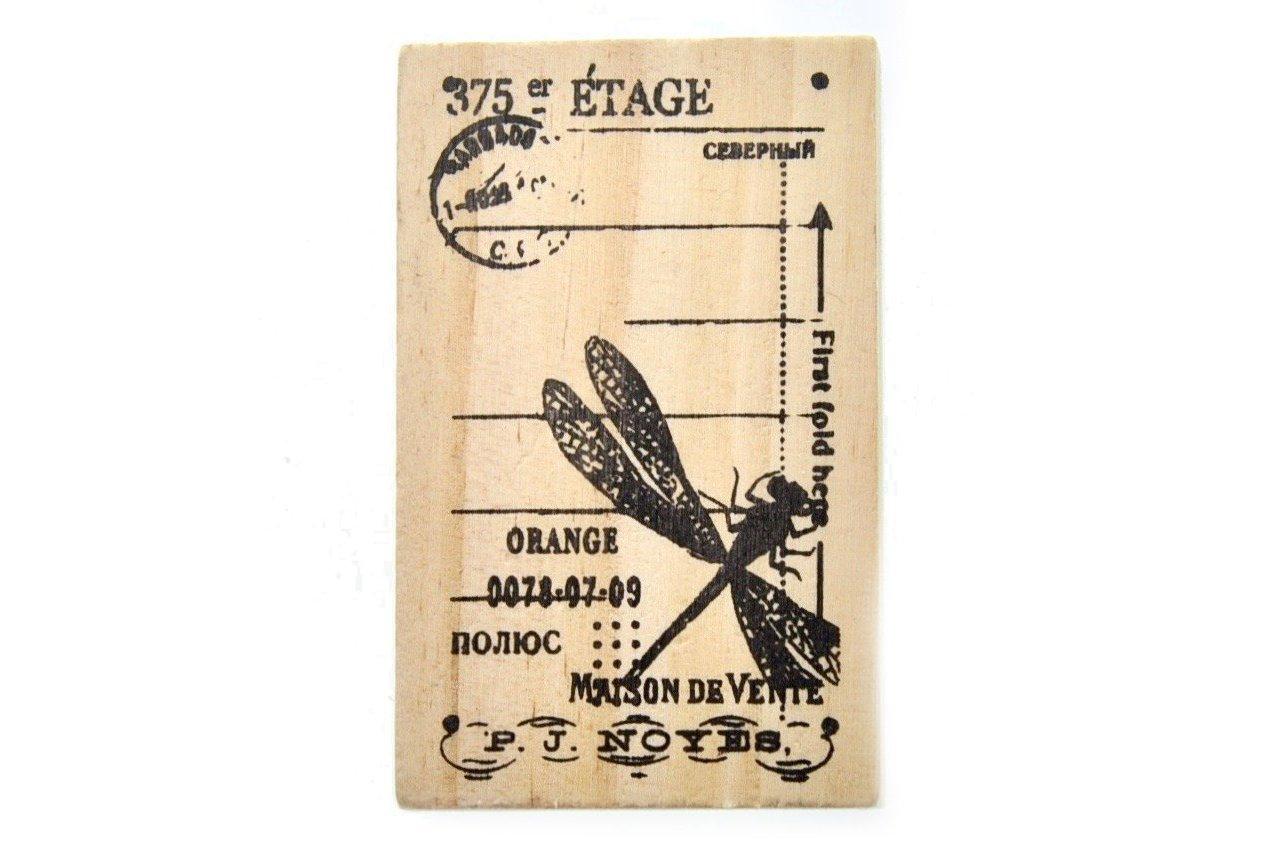 Nature Specimen Rubber Stamp | F - Backtozero B20 - Botanical, bug, dragonfly, insect, Insects, Nature, rubber stamp, texture