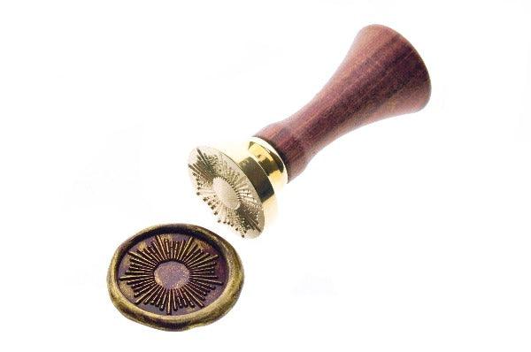 Starburst Wax Seal Stamp | A - Backtozero B20 - background, dark red, deep red, gold dust, gold powder, retro, Signature, signaturehandle, starburst, texture