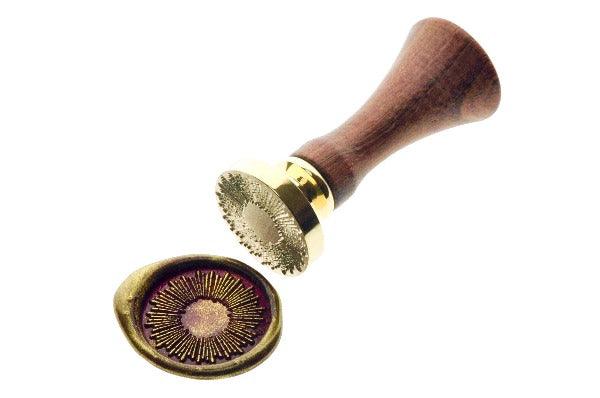 Starburst Wax Seal Stamp | B - Backtozero B20 - background, dark red, deep red, gold dust, gold powder, retro, Signature, signaturehandle, starburst, texture