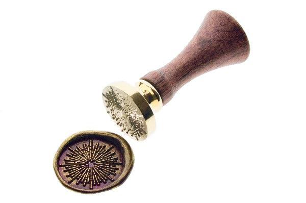 Starburst Wax Seal Stamp | C - Backtozero B20 - background, dark red, deep red, gold dust, gold powder, retro, Signature, signaturehandle, starburst, texture