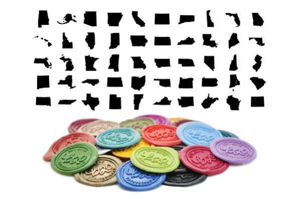 Home State Wax Seal Stamp - Backtozero B20 - ca, california, Personalized, Signature, signaturehandle, State