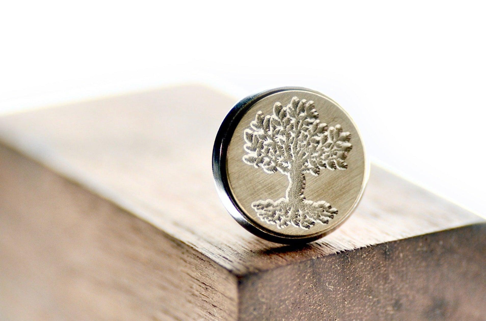 Tree of LIfe Signet Pin - Backtozero B20 - 10mm, 12mm, 14mm, badge, botanic, botanical, brass, brooch, him, pin, Plant, signet, stainless steel