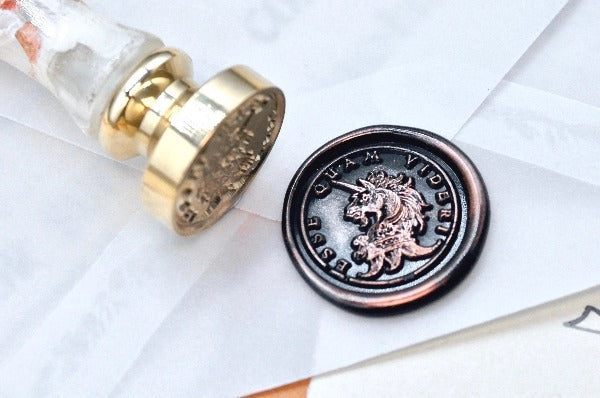 Unicorn Latin Motto Wax Seal Stamp | S