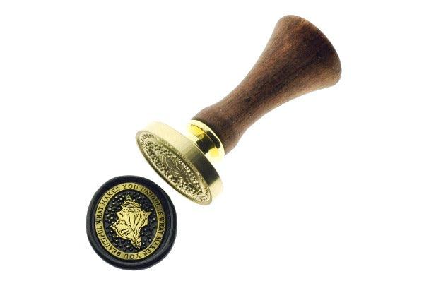 Starry Message Wax Seal Stamp | Seashell | Uniqueness - Backtozero B20 - black, dot, dots, gold, gold dust, gold powder, message, newarrivals, ocean, oval, sea, seashell, shell, Signature, signaturehandle, star, starry, Stars