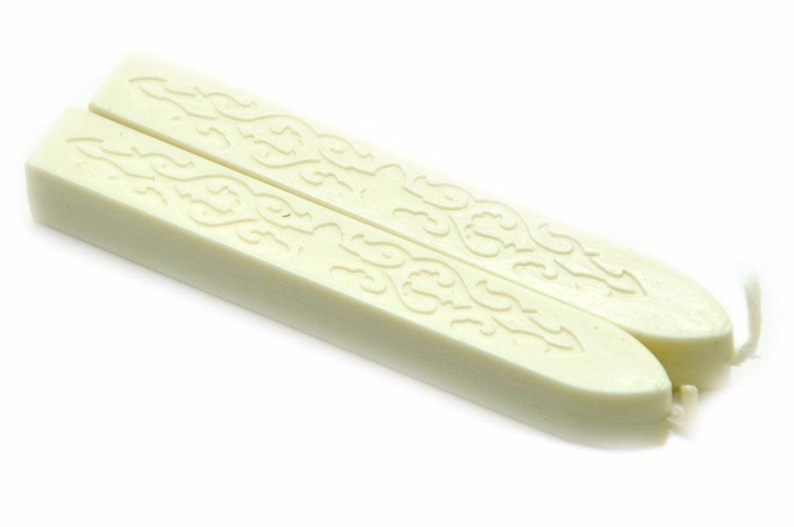 White Filigree Wick Sealing Wax Stick - Backtozero B20 - Filigree Wick, sale, Sealing Wax, White, Wick Stick, Wick Wax, wwax