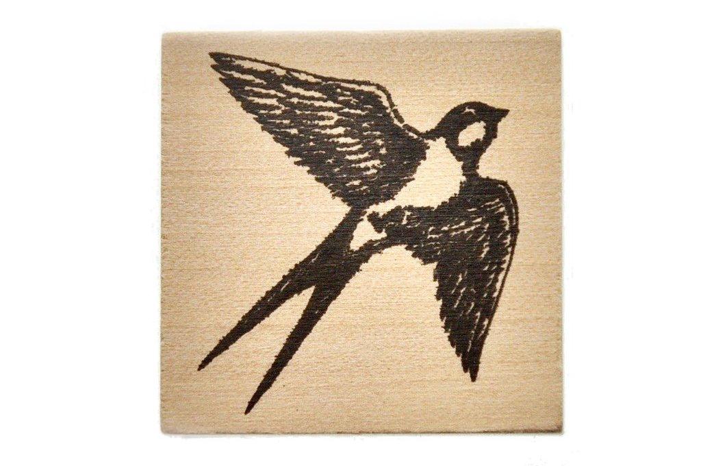 Woodland Rubber Stamp | Swallow - Backtozero B20 - Bird, rubber stamp, swallow, Woodland
