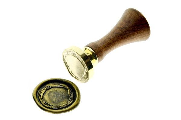 Vine Wreath Wax Seal Stamp - Backtozero B20 - black, botanic, Botanical, gold dust, gold powder, Leaves, plant, Signature, signaturehandle, vine, wreath