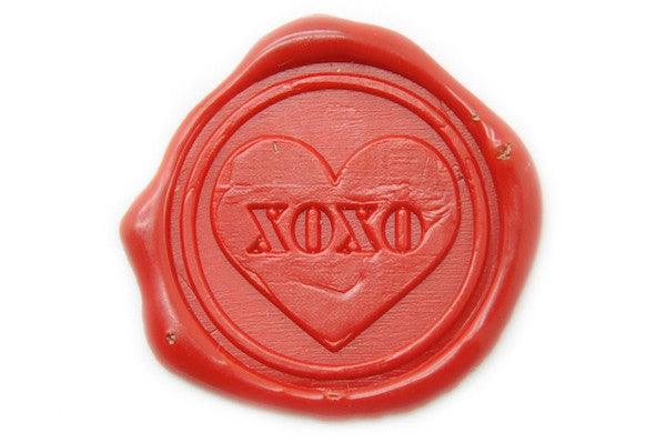 Xoxo Wax Seal Stamp - Backtozero B20 - genericlonghandle, Heart, Holidays, Love, Red, xoxo