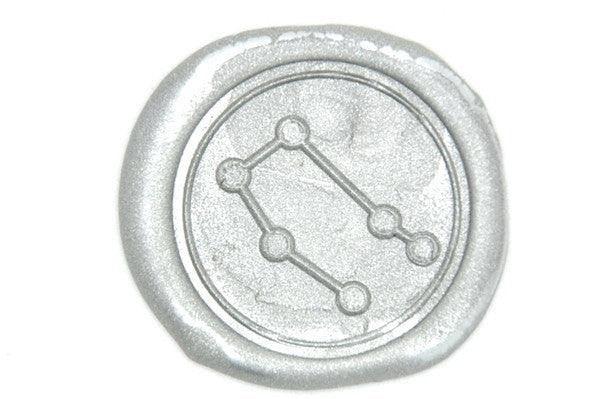 Constellation Gemini Wax Seal Stamp - Backtozero B20 - Constellation, Gemini, genericlonghandle, Silver, star, Stars, Zodiac