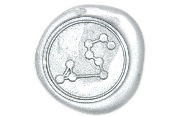 Constellation Leo Wax Seal Stamp - Backtozero B20 - Constellation, genericlonghandle, Leo, Silver, star, Stars, Zodiac