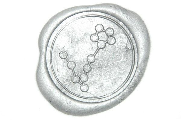 Constellation Pisces Wax Seal Stamp - Backtozero B20 - Constellation, genericlonghandle, Pisces, Silver, star, Stars, Zodiac